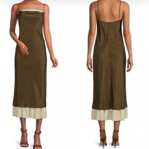 ANTONIO MELANI Backless Brown and Cream Dress